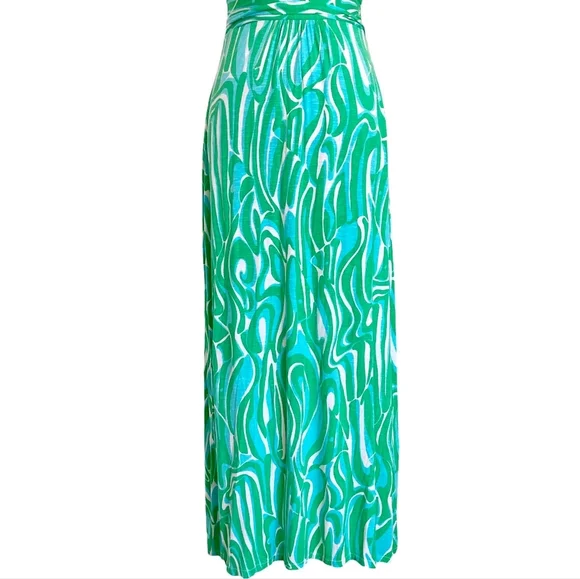 SOLD Lilly Pulitzer Villa green Finders Keepers printed flowy dress sleeveless S - Picture 4 of 11